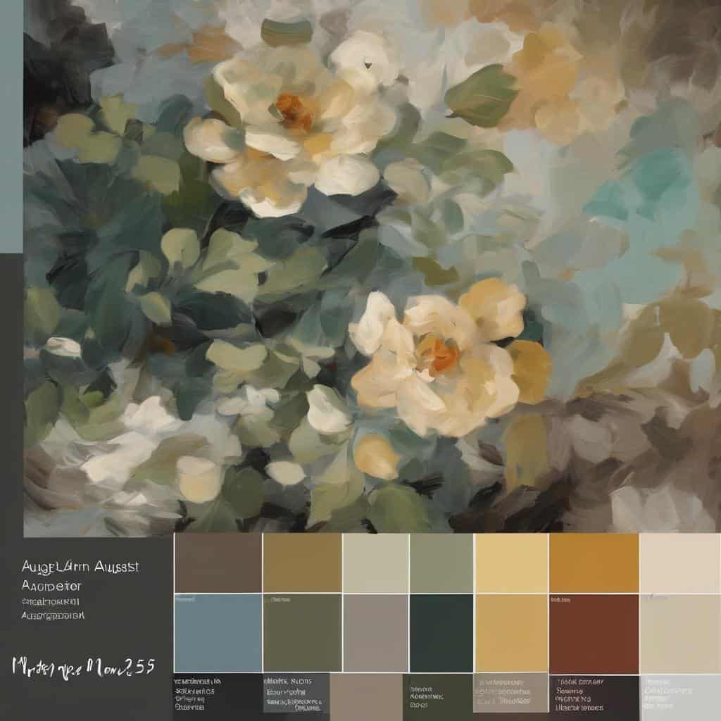 Λευκά λουλούδια σε πίνακα με απαλούς τόνους και χρωματικό palette, που αναδεικνύουν την εσωτερική σιωπή και το εικαστικό στοιχείο στη ζωγραφική.